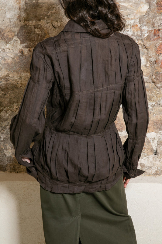 Jean Paul Gaultier - FW 2002 Folded Brown Shirt