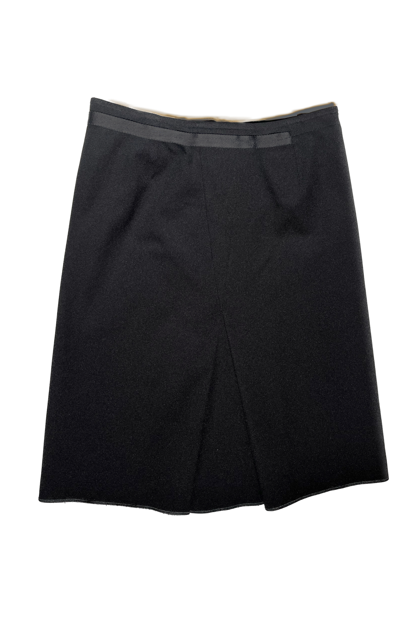 Prada - Linea Rossa - Thick Black Skirt w/ Buckle