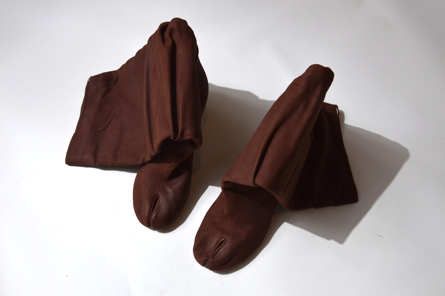 Maison Margiela - Bottes Tabi en Peau Marron