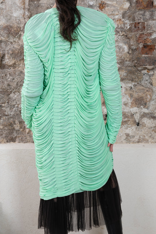 Blumarine - Green Wrinkled Dress