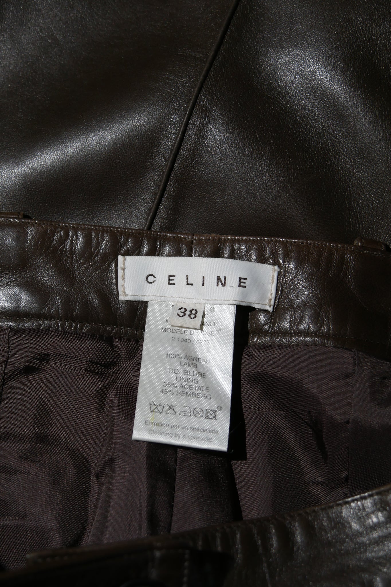 CELINE - Celine by Michael Kors - Brown Lamb Leather Trousers