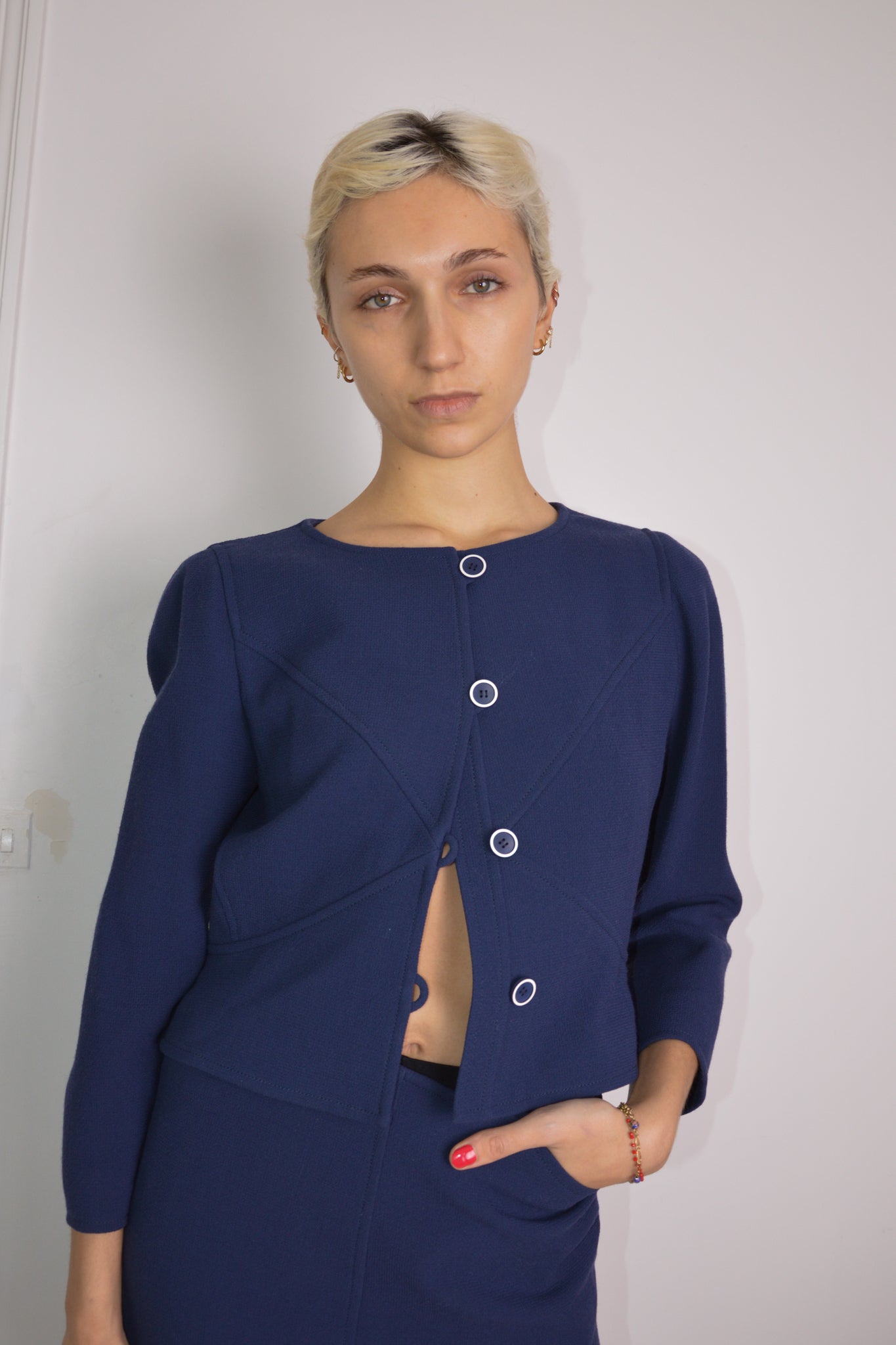 Courrèges - Courrèges - Navy Skirt Suit