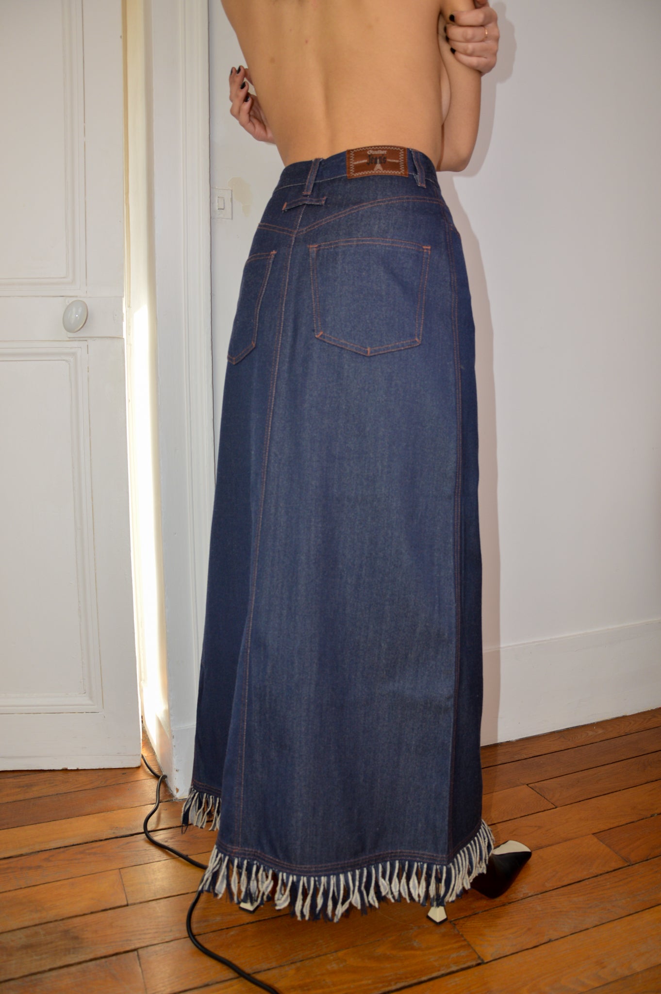 Jean Paul Gaultier - Gaultier Jean's - Long Fringed Denim Skirt