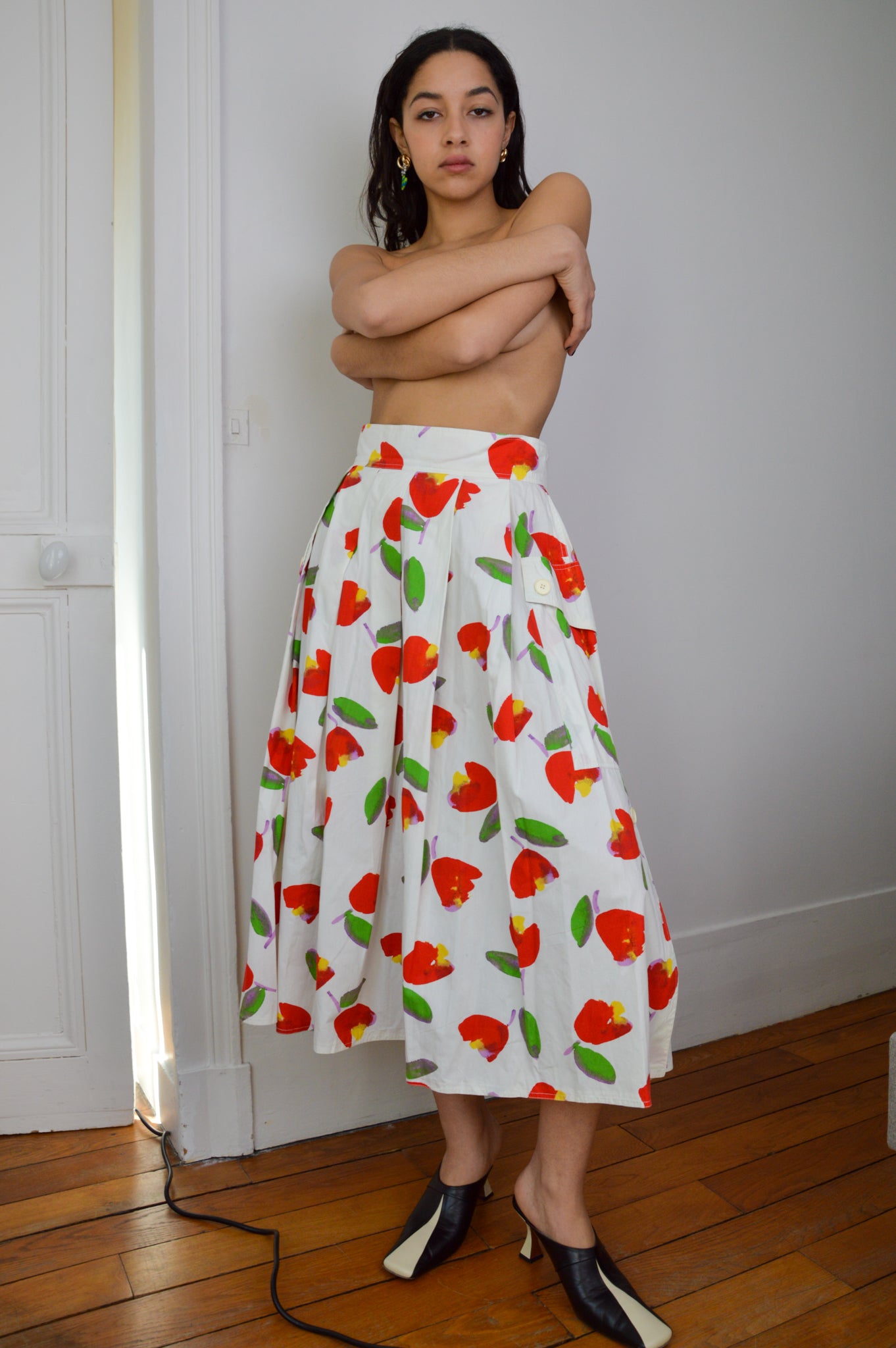 Christian Dior - Long Flower Print Skirt