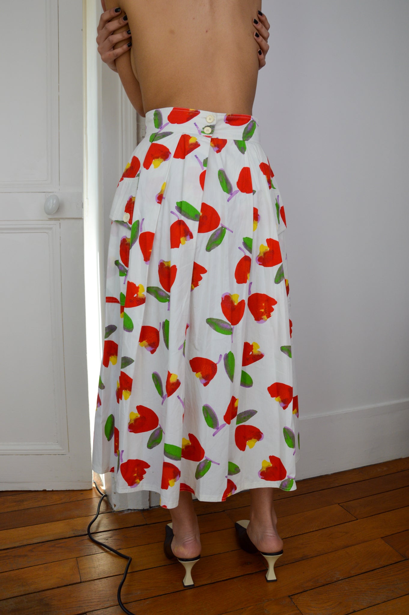 Christian Dior - Long Flower Print Skirt