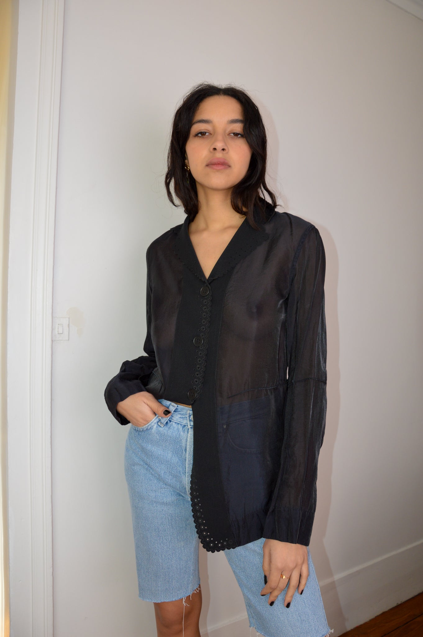 Marithé + François Girbaud - Sheer Black Shirt