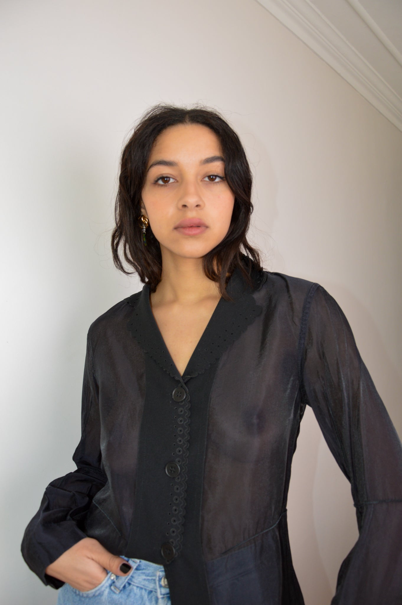 Marithé + François Girbaud - Sheer Black Shirt