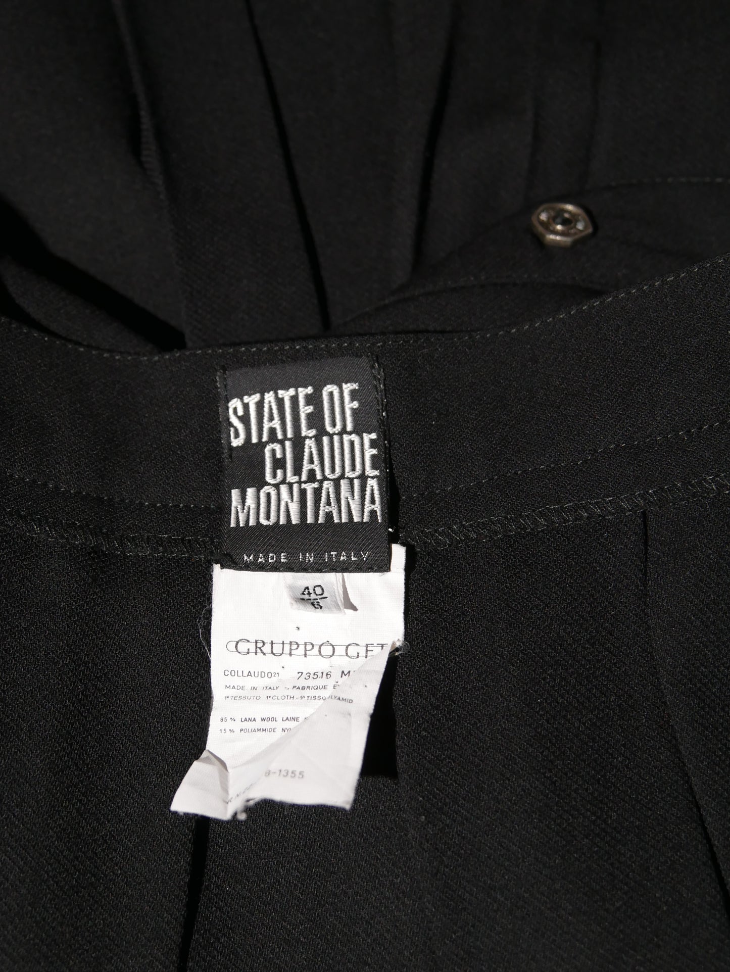 State of Claude Montana - State of Claude Montana - Black Short Pleated Wrap Skirt