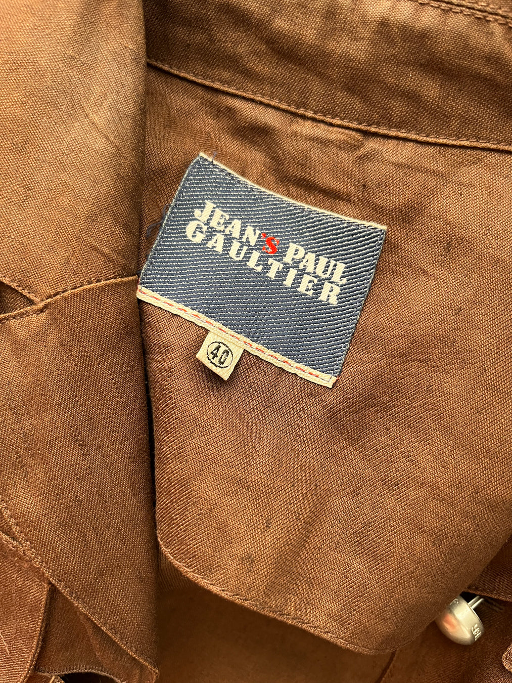 Jean's Paul Gaultier - Brown Linen Saharienne w/ Silver Details