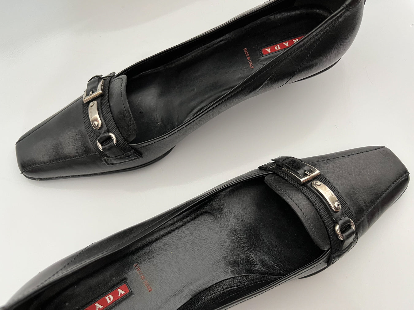 Prada - Linea Rossa - 90's Rubber Sole Kitten Heel