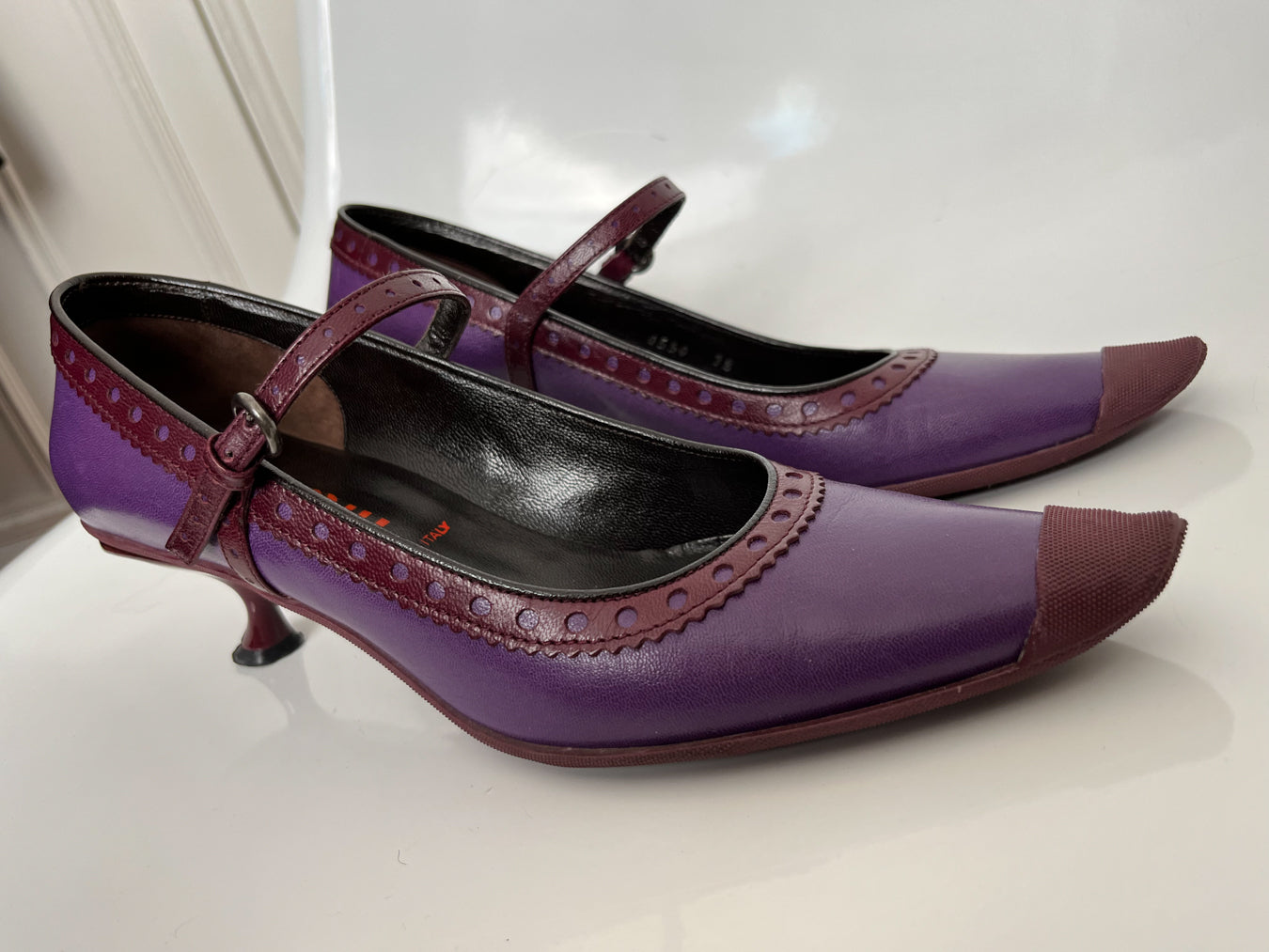 Miu Miu - Rare early 2000s Purple Spool Heel