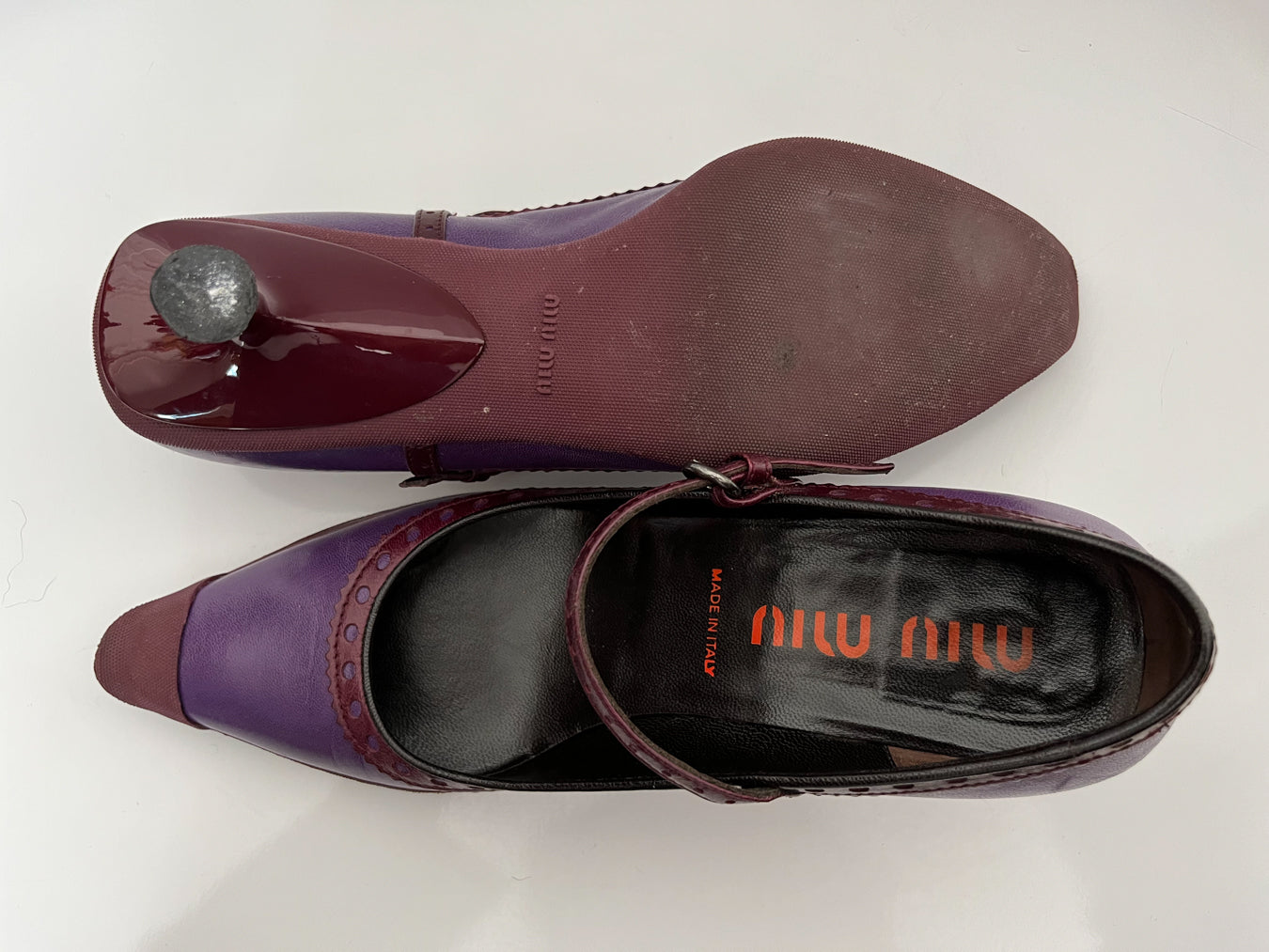 Miu Miu - Rare early 2000s Purple Spool Heel