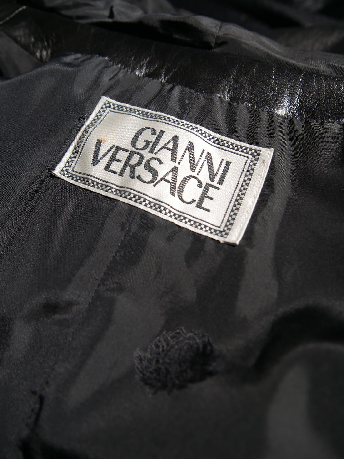 Versace - Gianni Versace - 80's Black Leather Long Hooded Coat