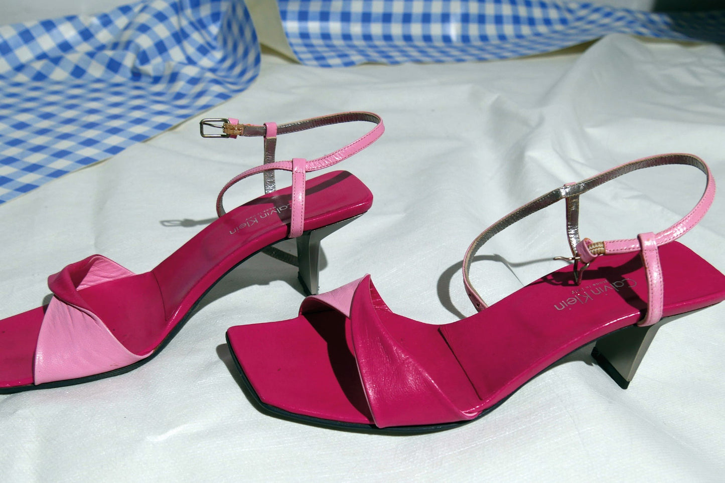Calvin Klein - Calvin Klein - Pink Leather Sandals