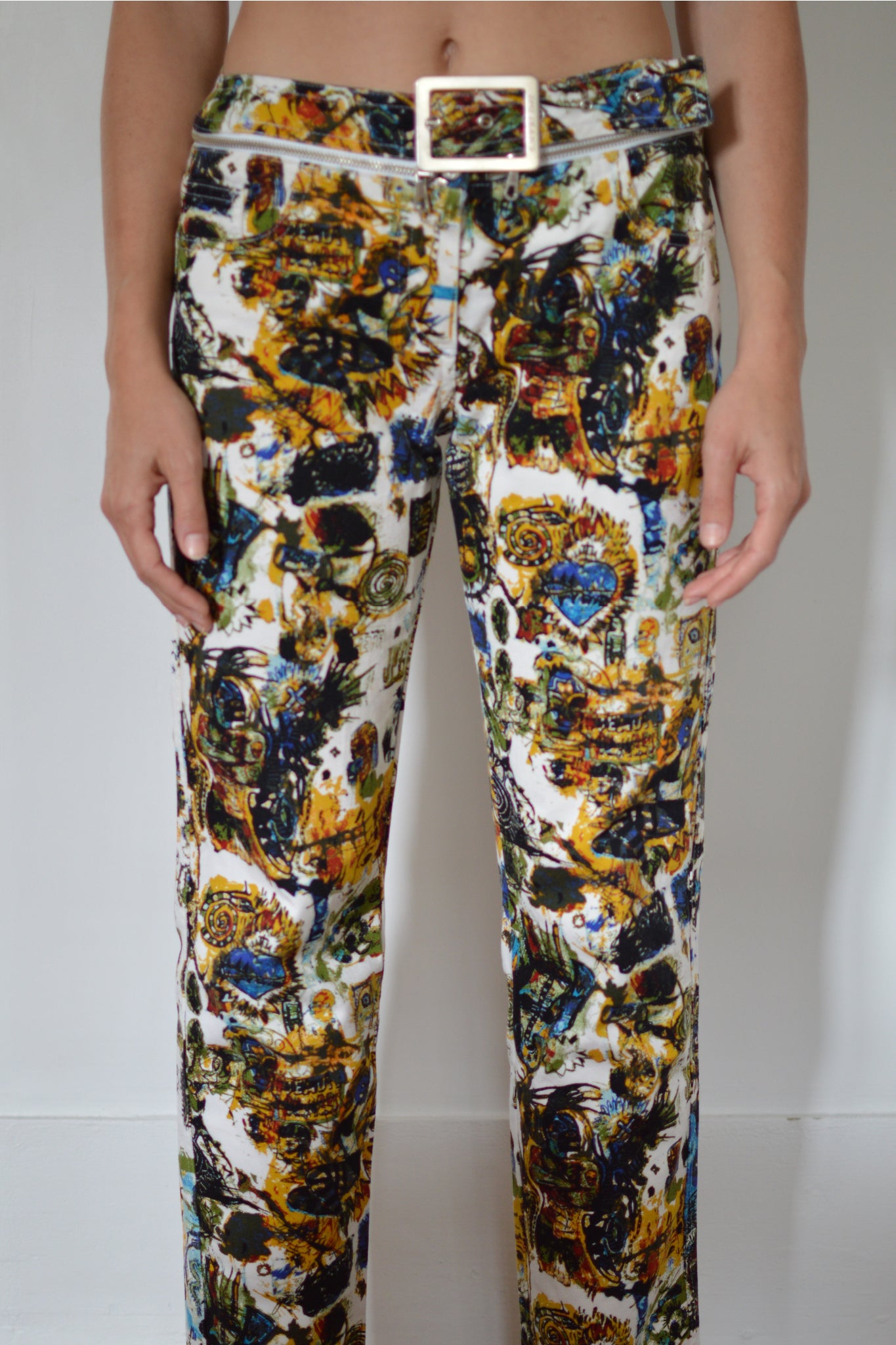 Jean Paul Gaultier - SS 2000 Printed Denim Trousers MASUL MASUL