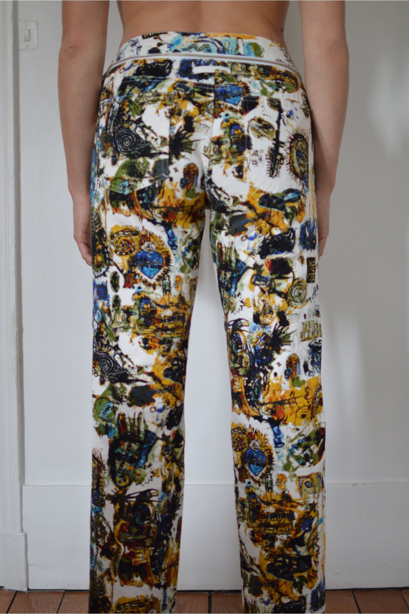 Jean Paul Gaultier - SS 2000 Printed Denim Trousers MASUL MASUL