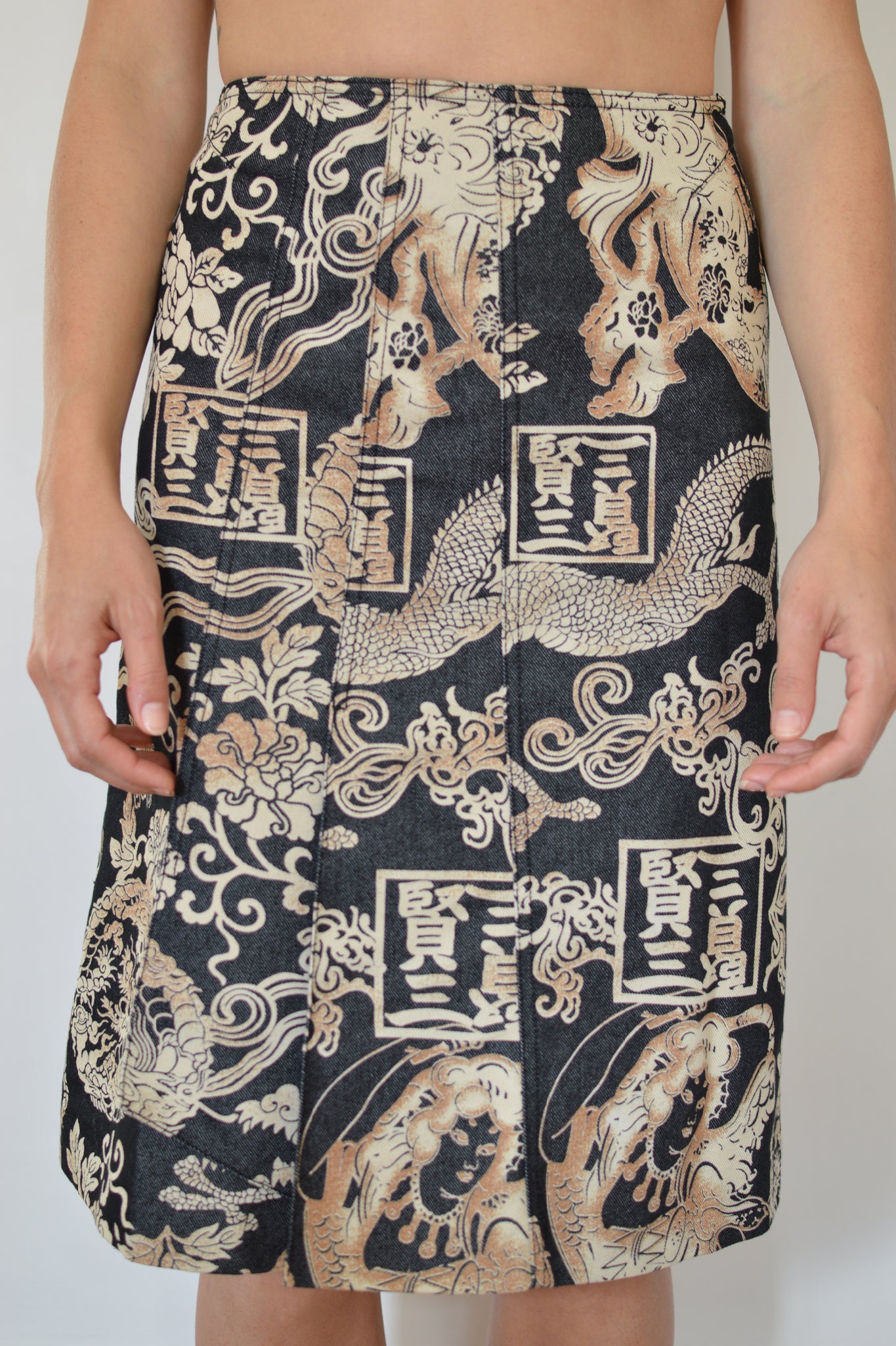 Kenzo - Kenzo - Printed Denim Skirt
