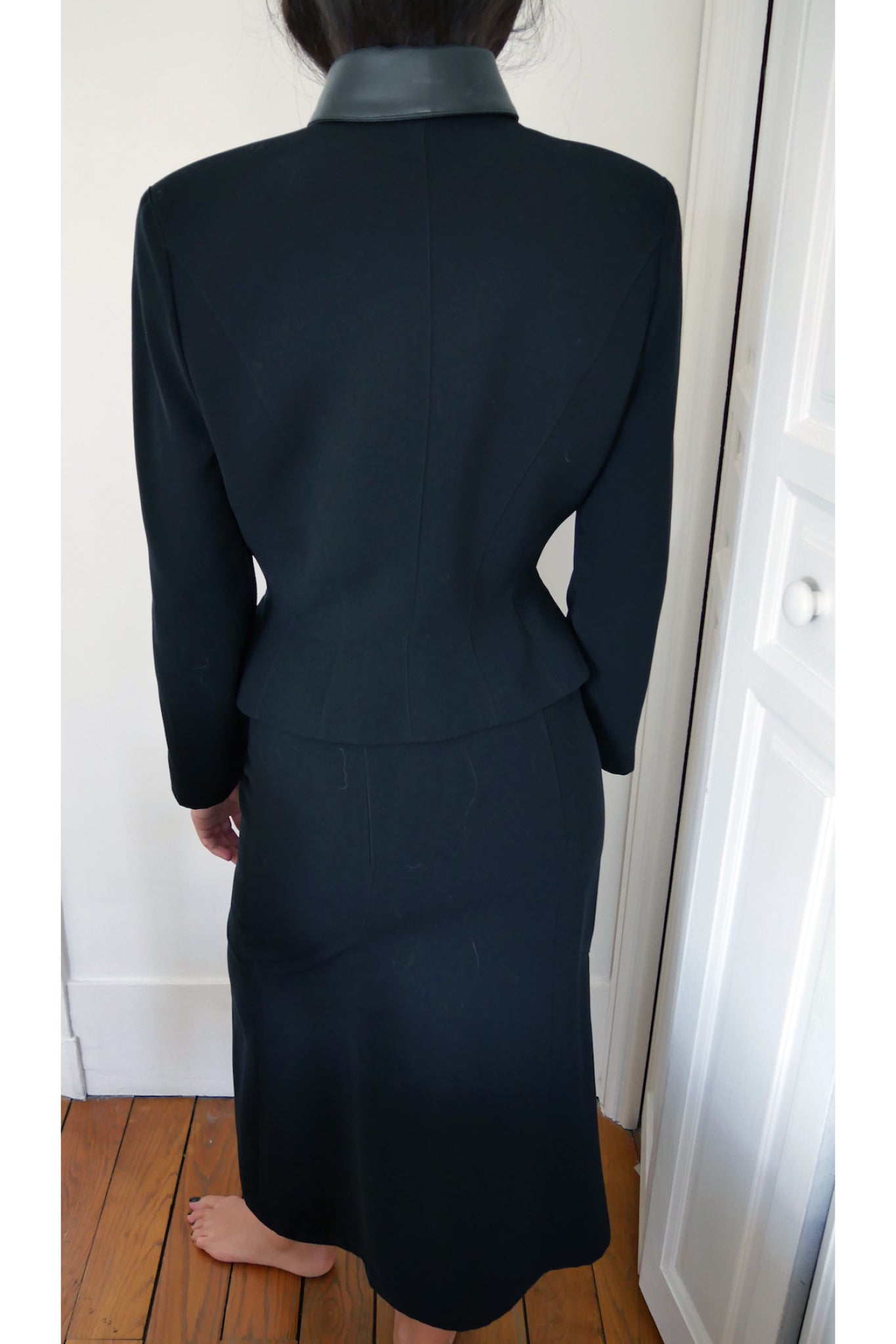 Thierry Mugler - Mugler - 90's Structured Black Skirt Suit