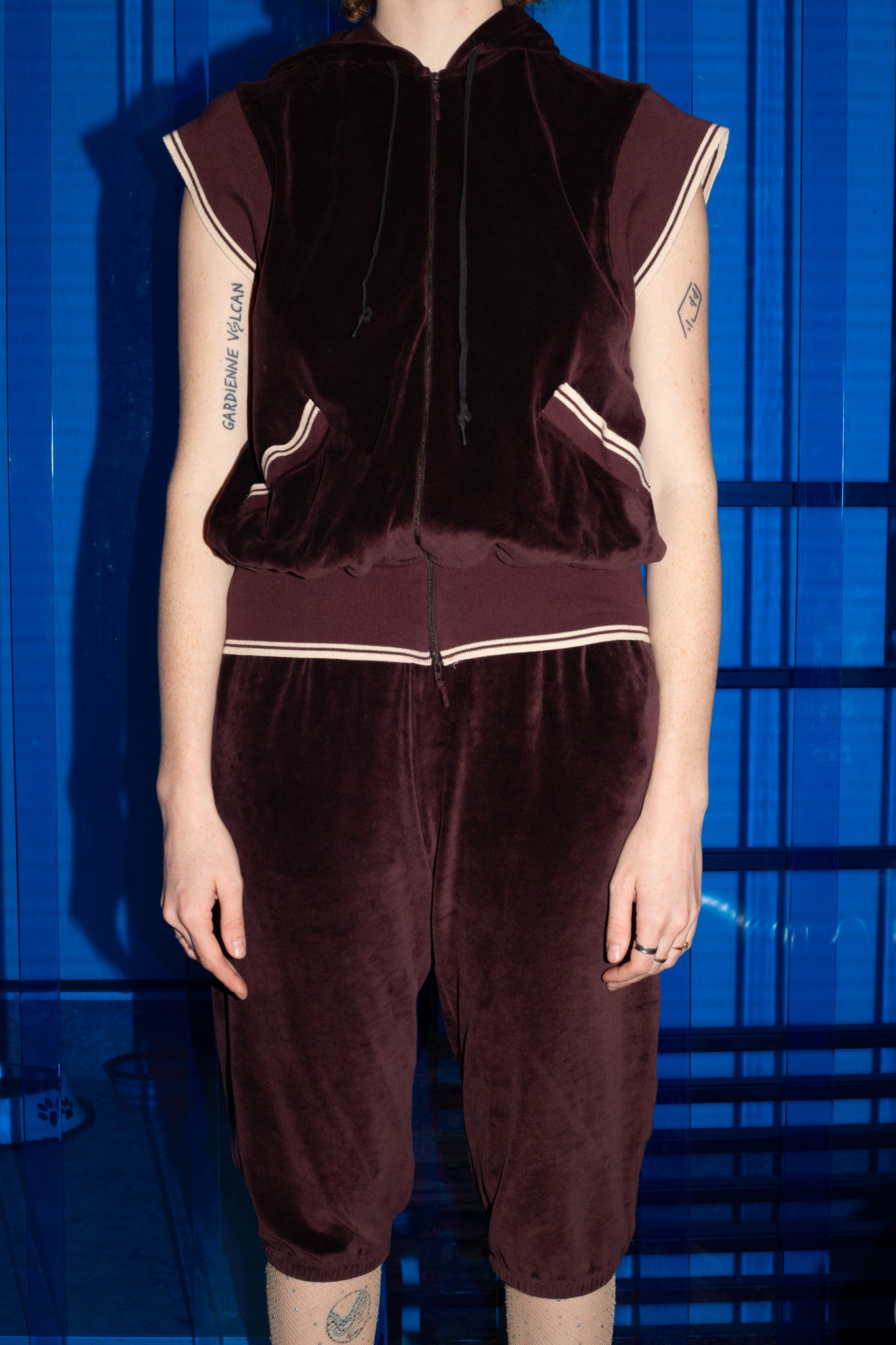 Jean Paul Gaultier Soleil - Burgundy Tracksuit w/ "Soleil" Logo